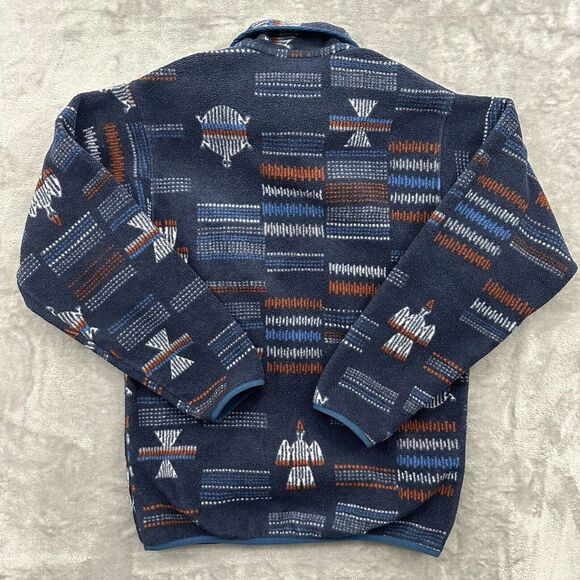 Patagonia Synchilla Snap-T Fleece Native Blue Thunderbird Turtle Tribal XS - Picture 10 of 12